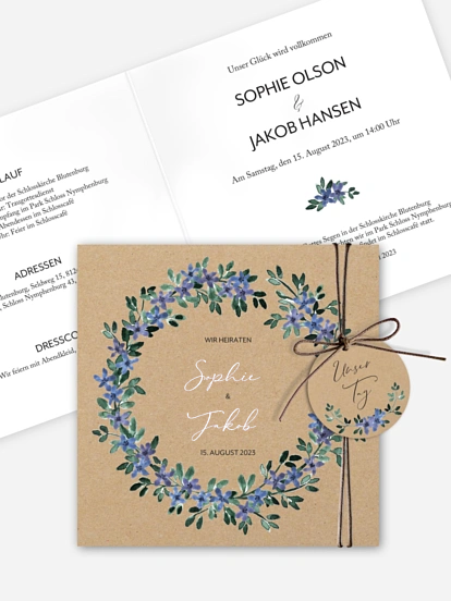 Hochzeitseinladung Something Blue