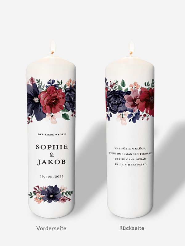 Hochzeitskerze Bouquet Frame