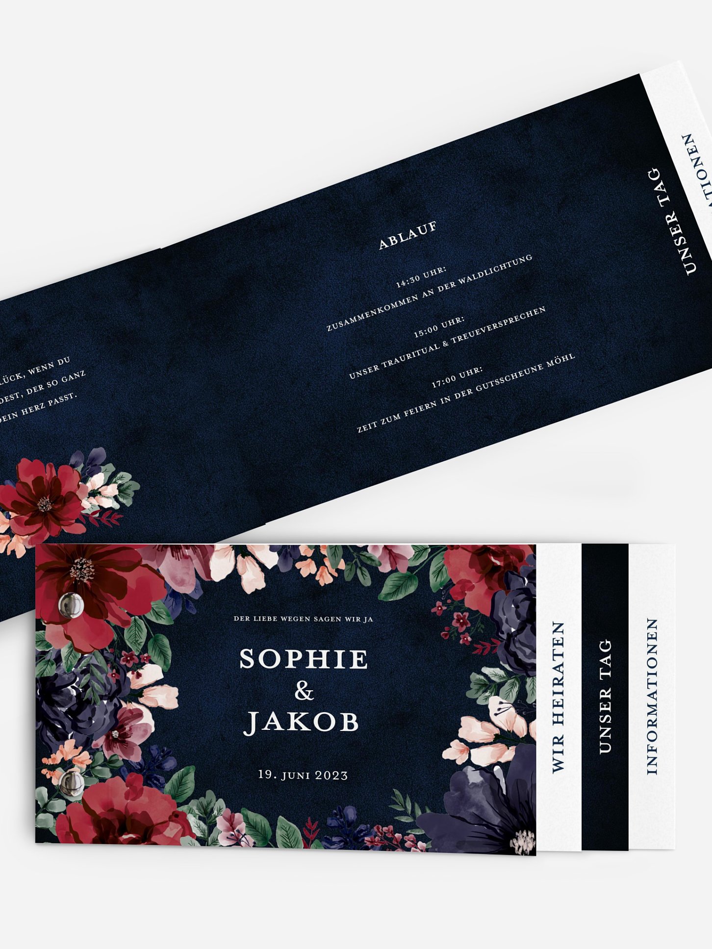 Hochzeitseinladung Bouquet Frame