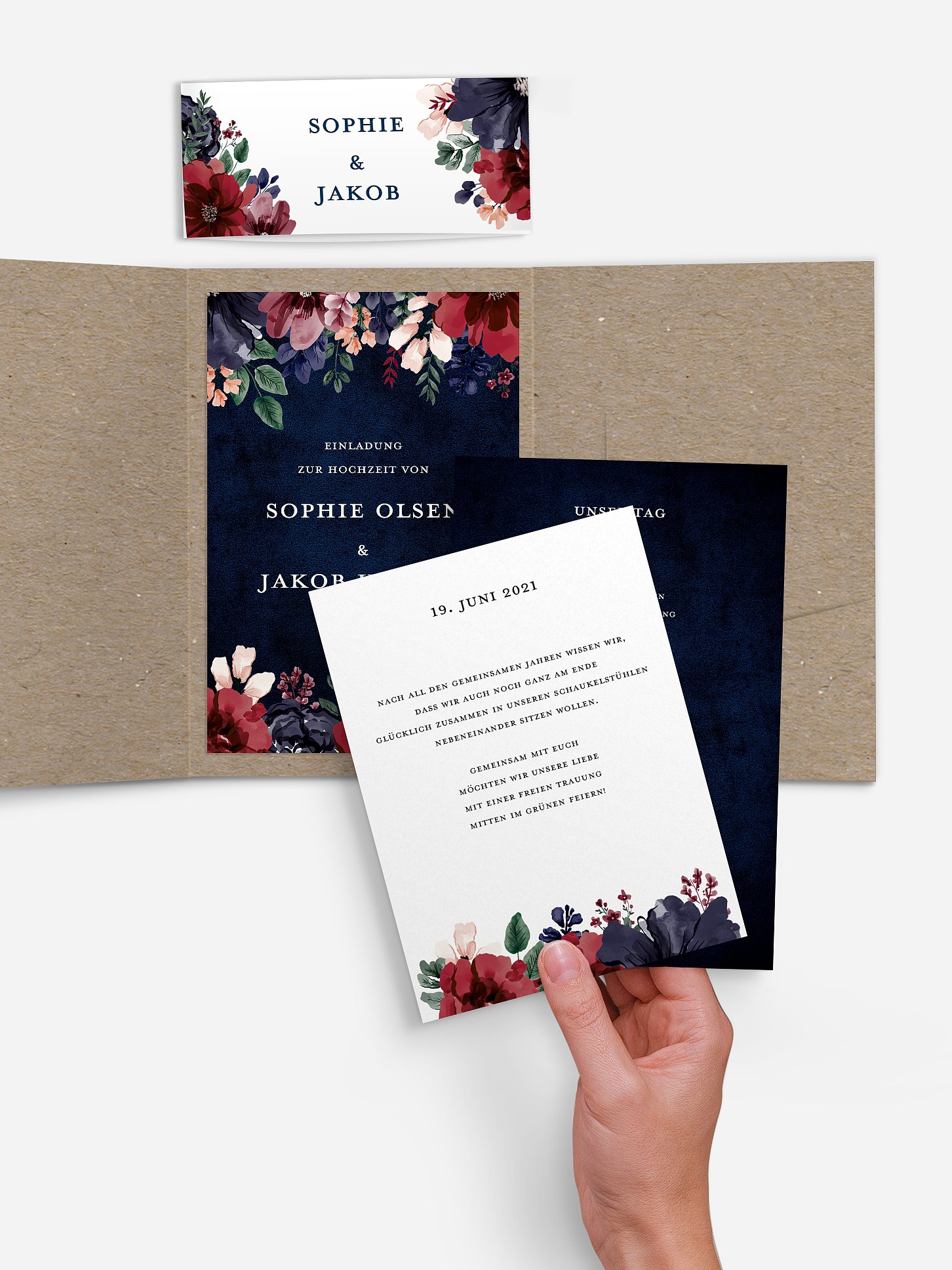 Hochzeitseinladung Bouquet Frame