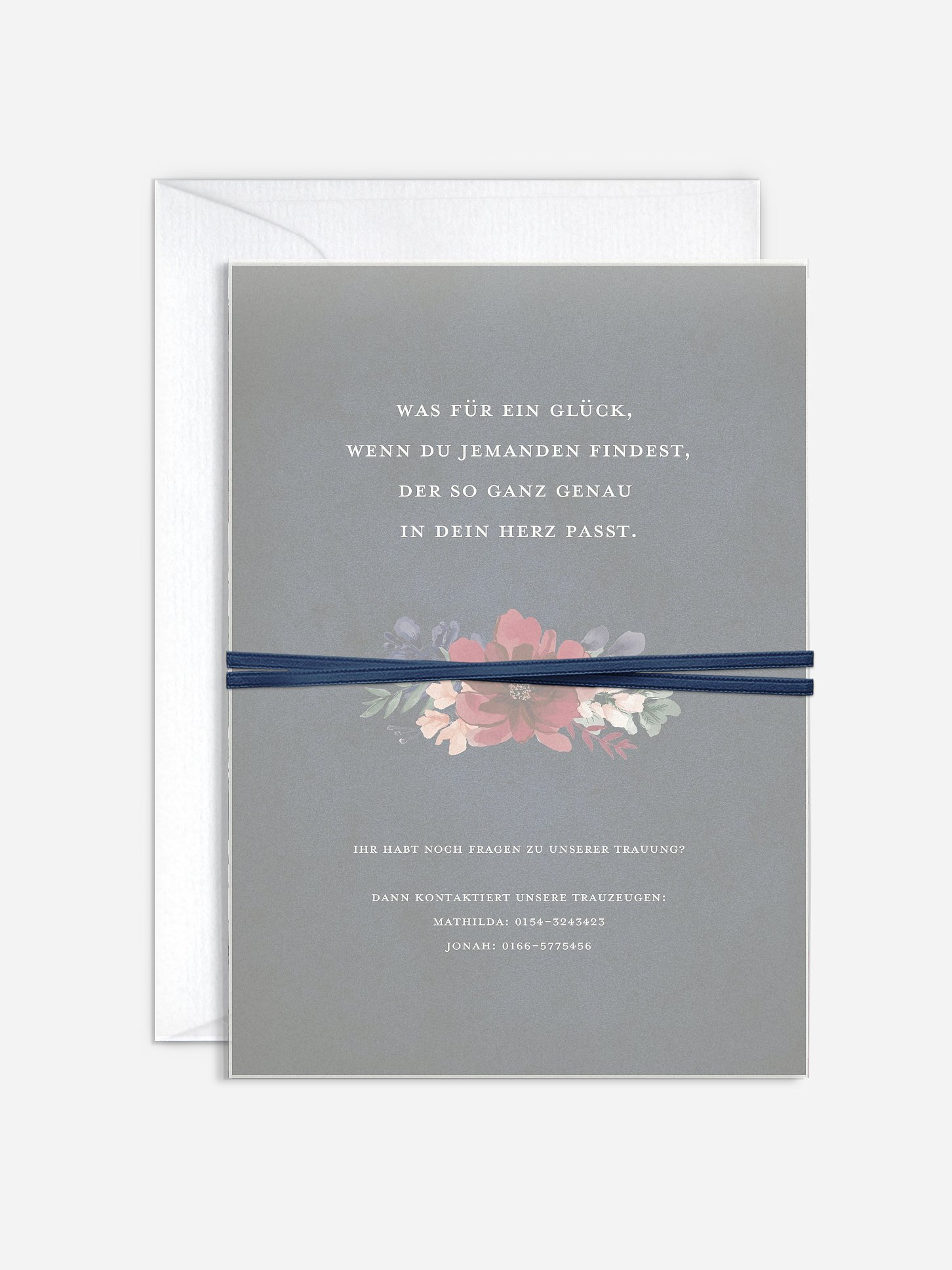 Hochzeitseinladung Bouquet Frame