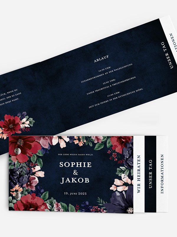 Hochzeitseinladung Bouquet Frame