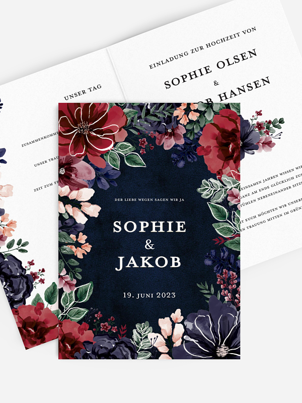 Hochzeitseinladung Bouquet Frame