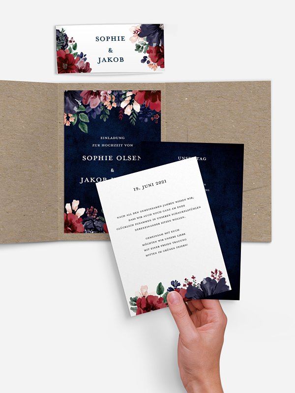 Hochzeitseinladung Bouquet Frame
