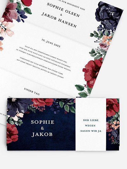 Hochzeitseinladung Bouquet Frame