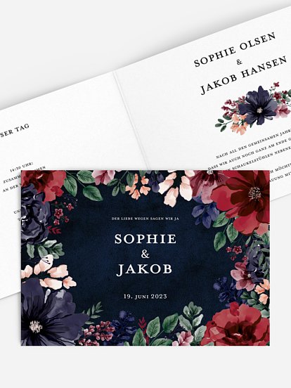 Hochzeitseinladung Bouquet Frame