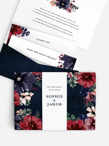 Hochzeitseinladung Bouquet Frame