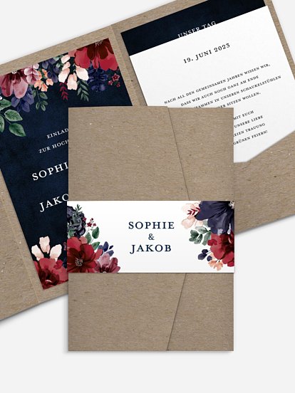 Hochzeitseinladung Bouquet Frame