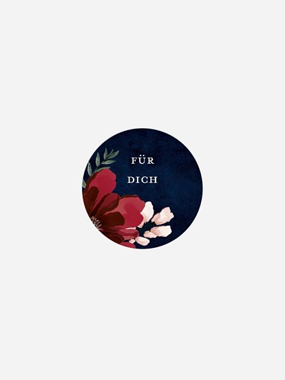Geschenkaufkleber Hochzeit Bouquet Frame