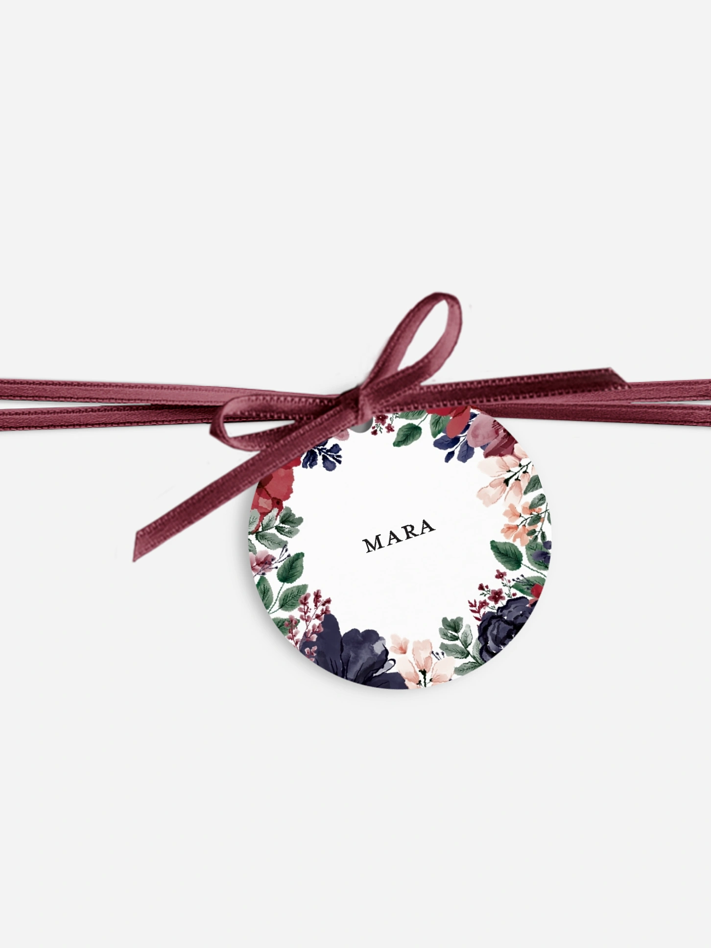 Anhänger mit Band zur Hochzeit personalisiert Bouquet Frame
