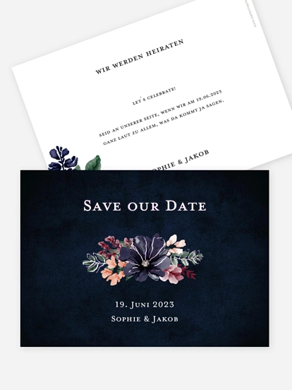 Save-the-Date Karte Bouquet Frame