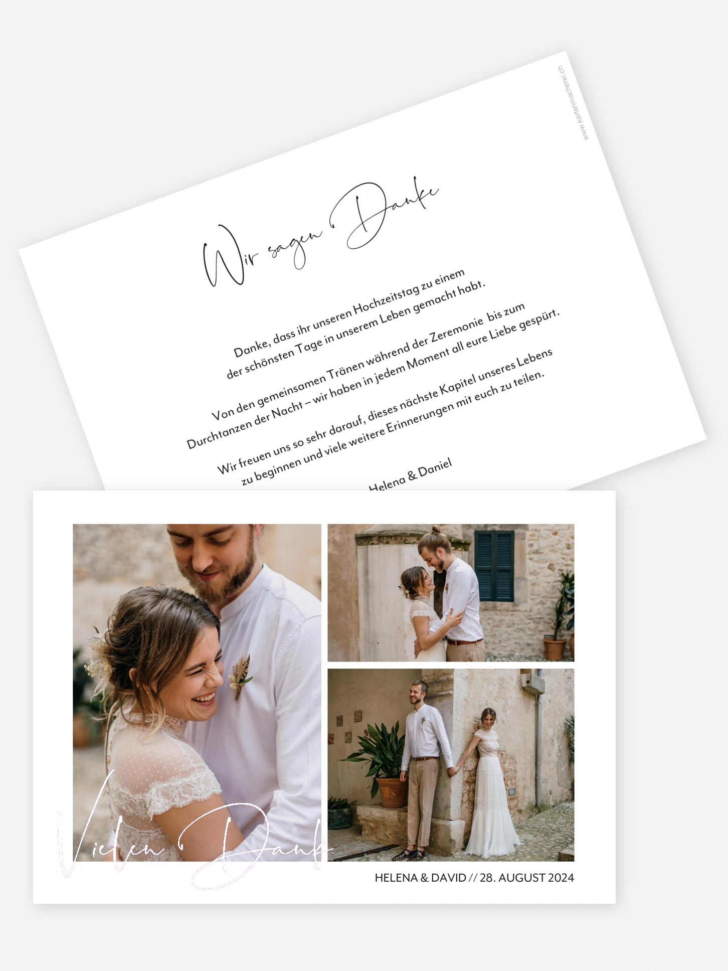 Dankeskarte Hochzeit Goldene Zeiten