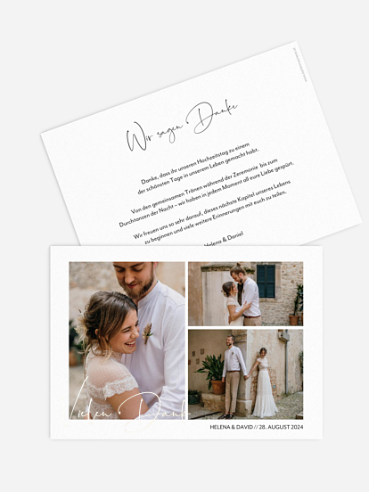 Dankeskarte Hochzeit Goldene Zeiten