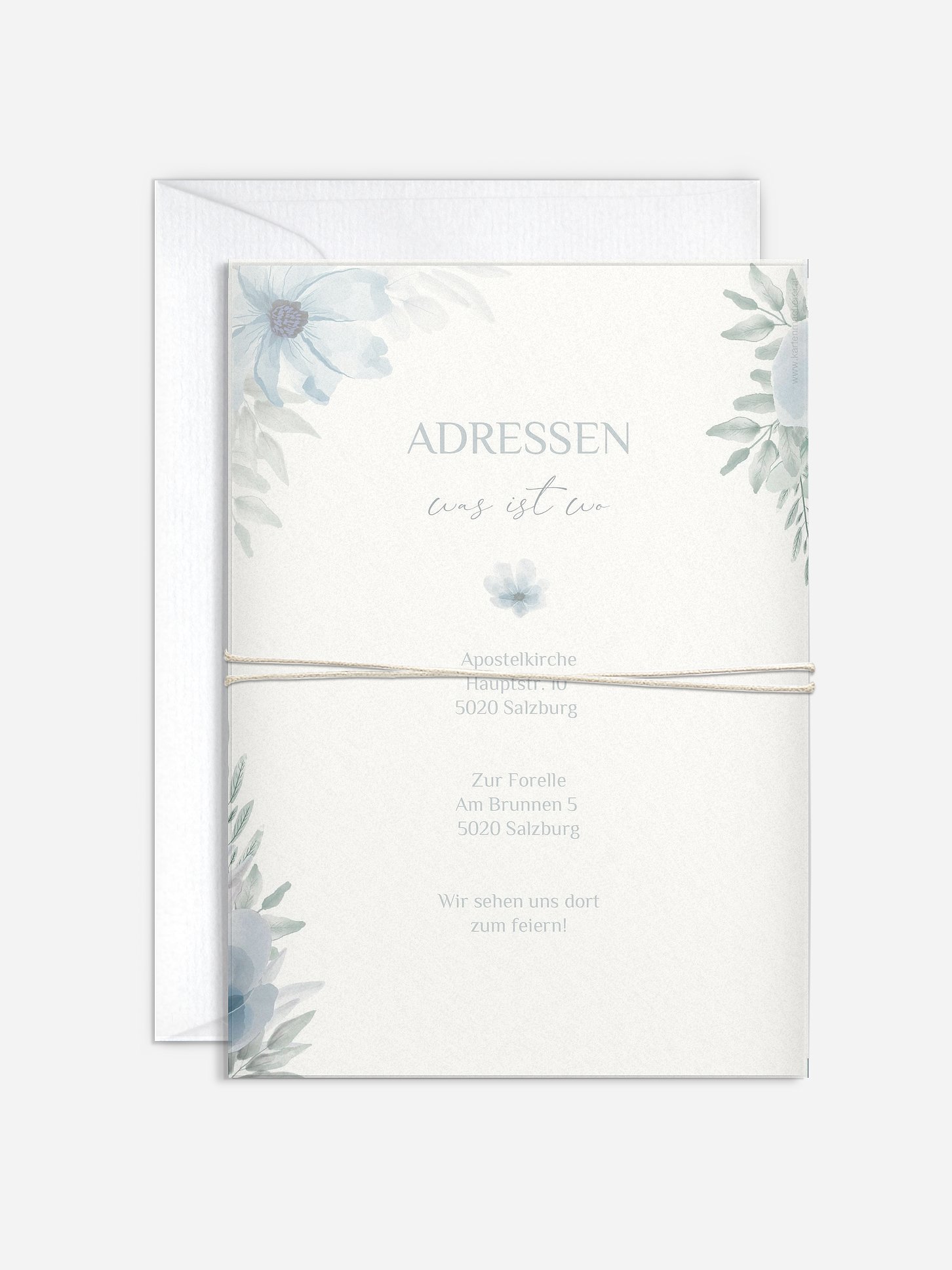 Hochzeitseinladung Blue Dreams