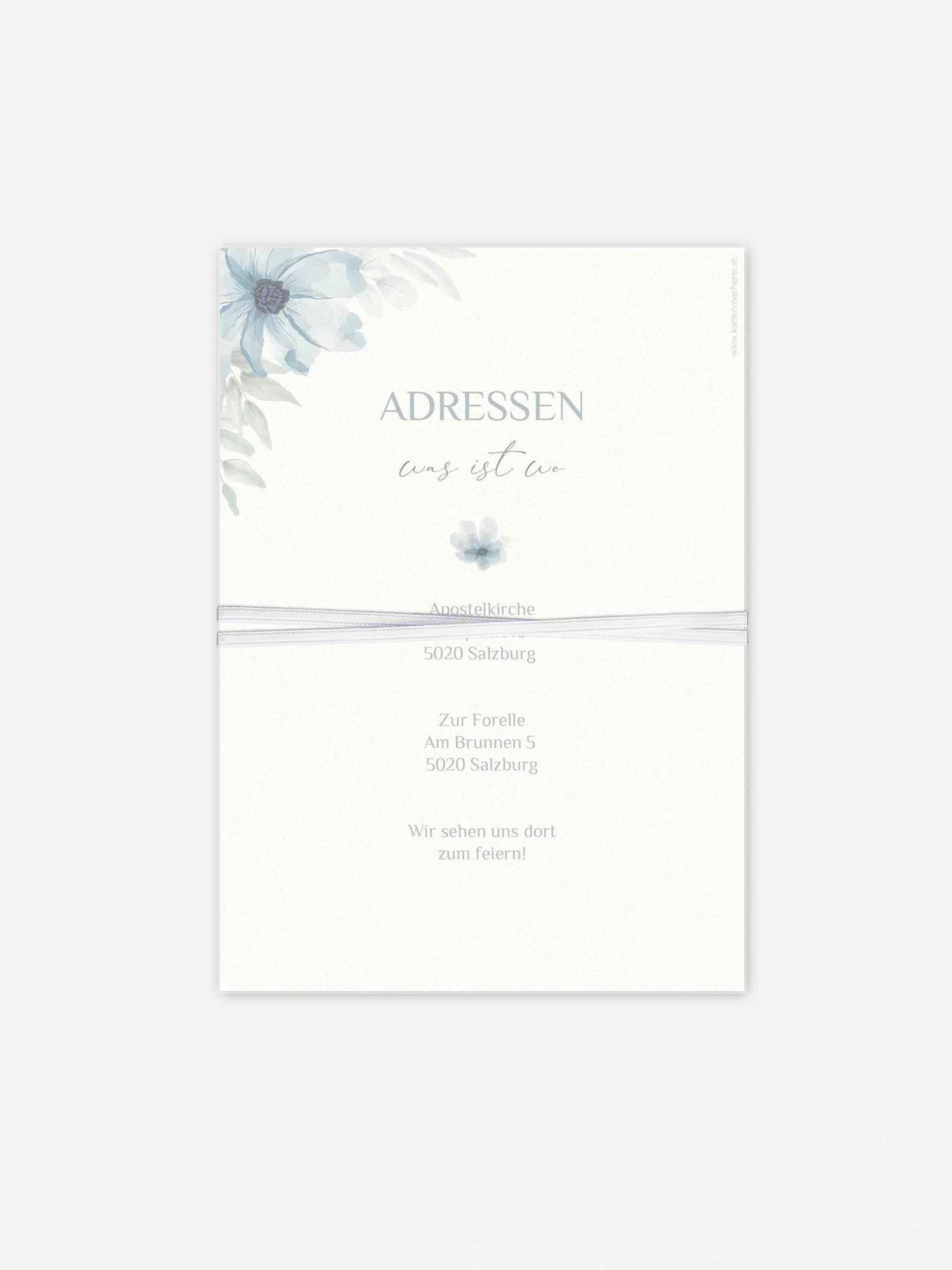 Hochzeitseinladung Blue Dreams