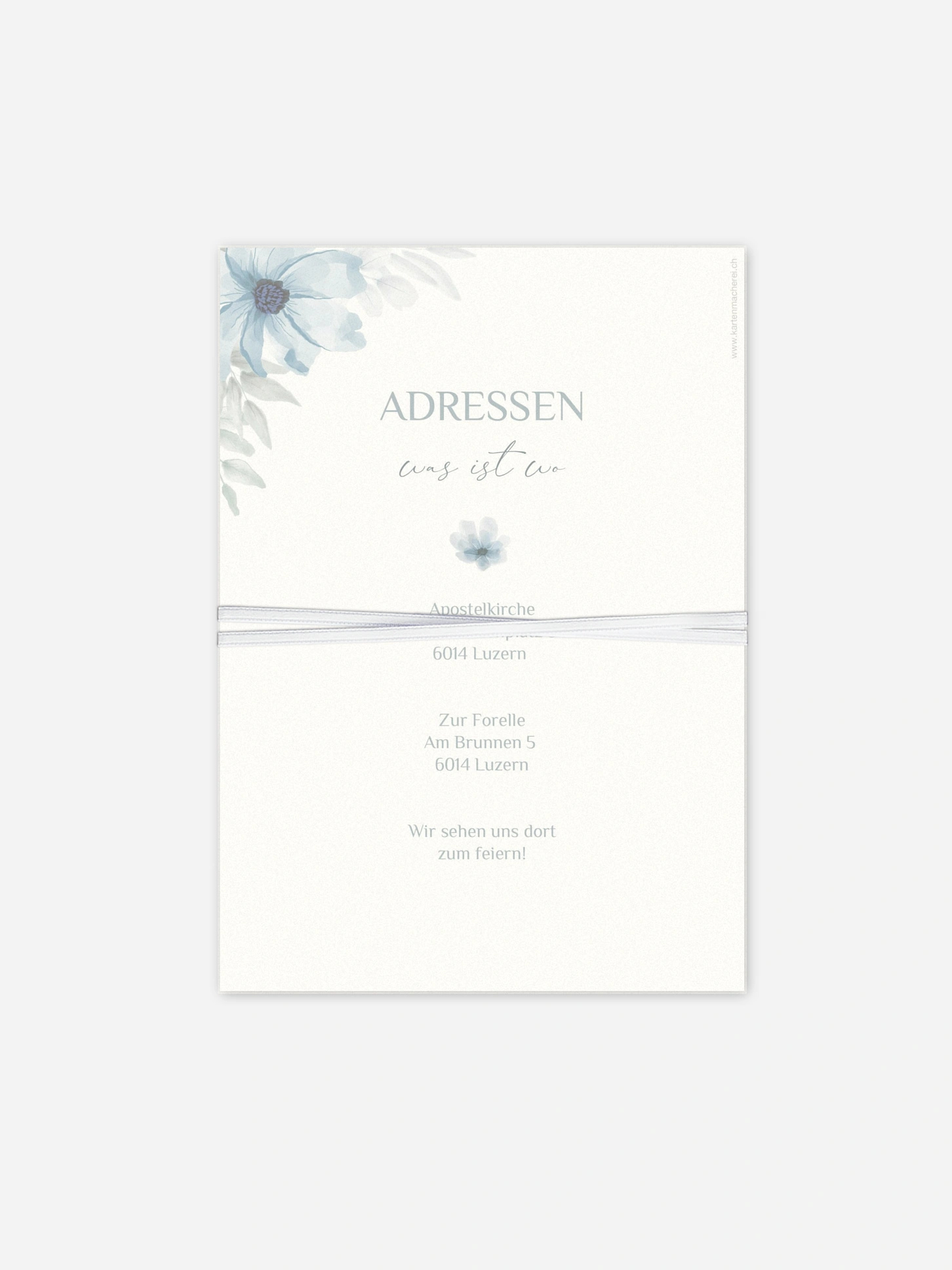 Hochzeitseinladung Blue Dreams