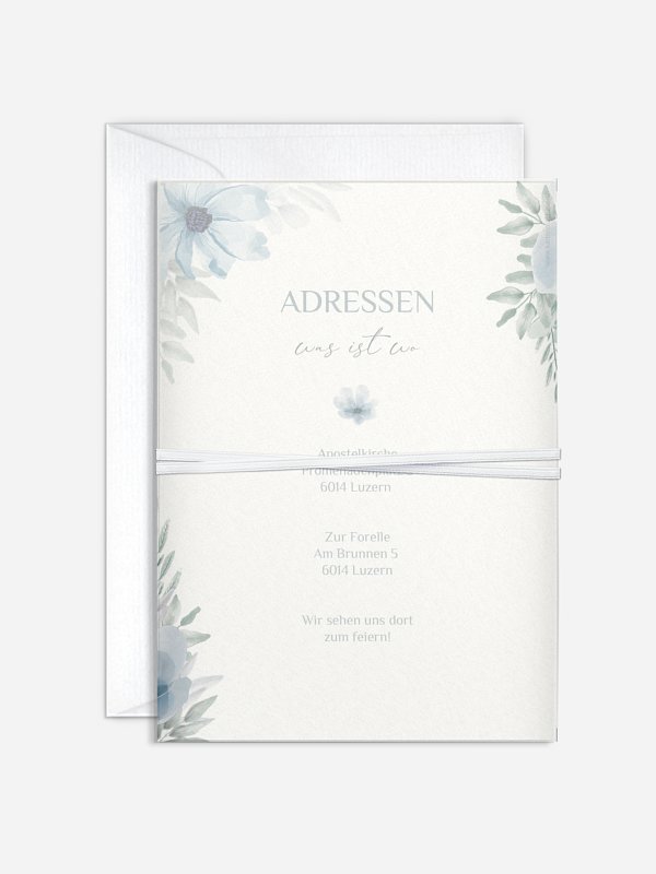 Hochzeitseinladung Blue Dreams