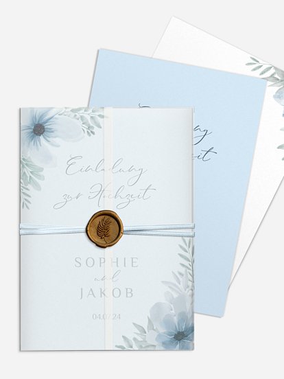 Hochzeitseinladung Blue Dreams