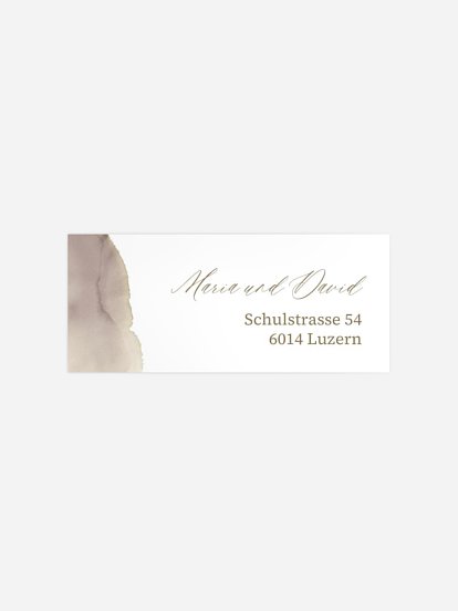 Absenderaufkleber Hochzeit Typo Love