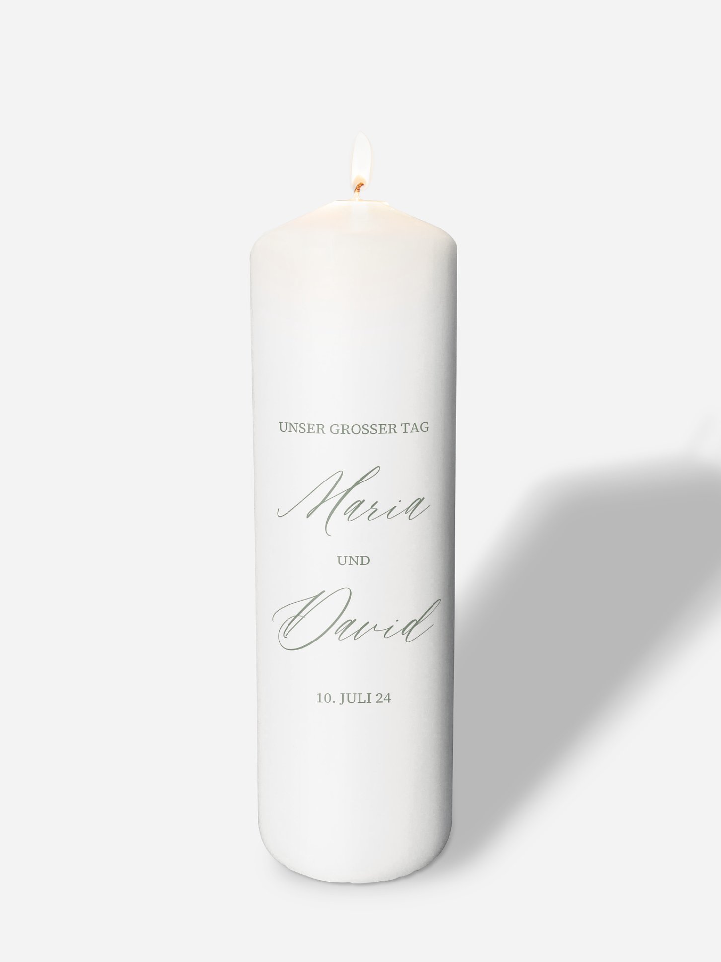Hochzeitskerze Typo Love