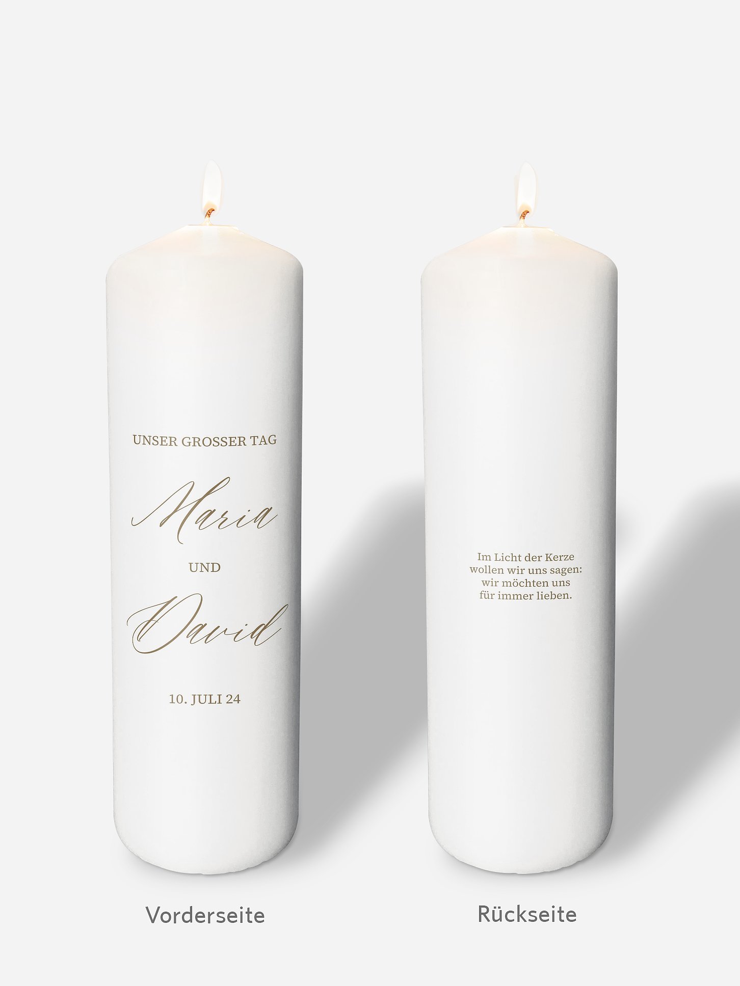 Hochzeitskerze Typo Love