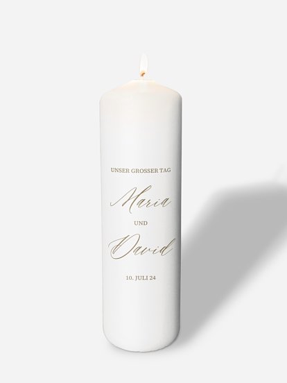 Hochzeitskerze Typo Love