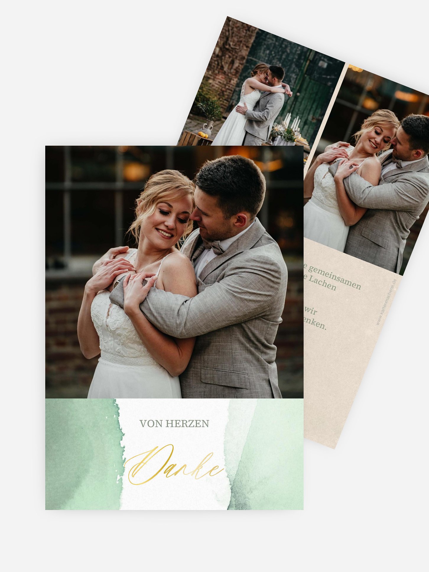 Dankeskarte Hochzeit Typo Love