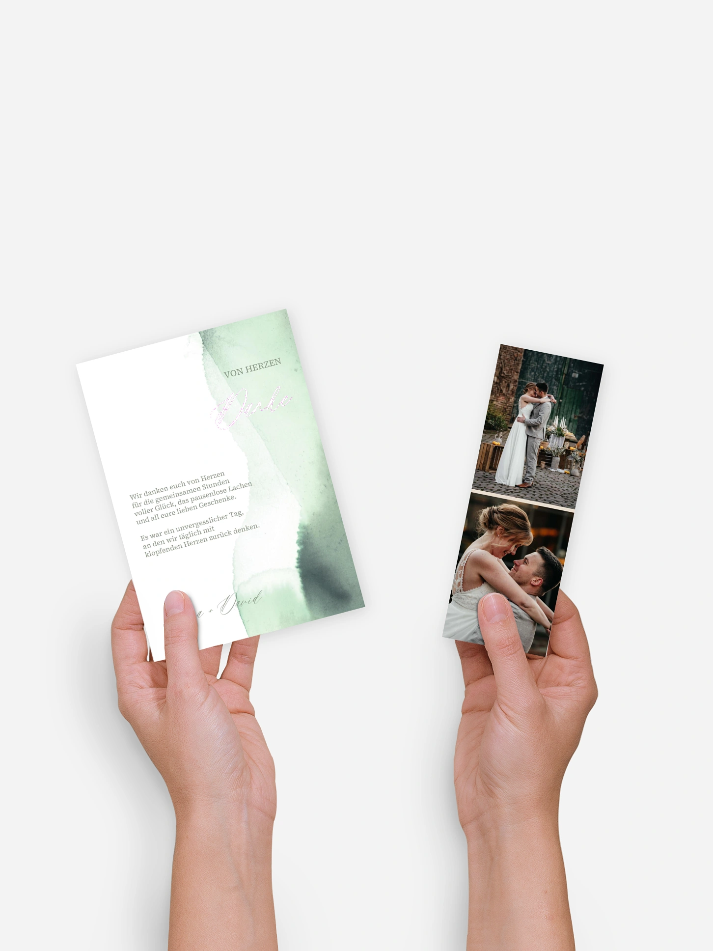 Dankeskarte Hochzeit Typo Love