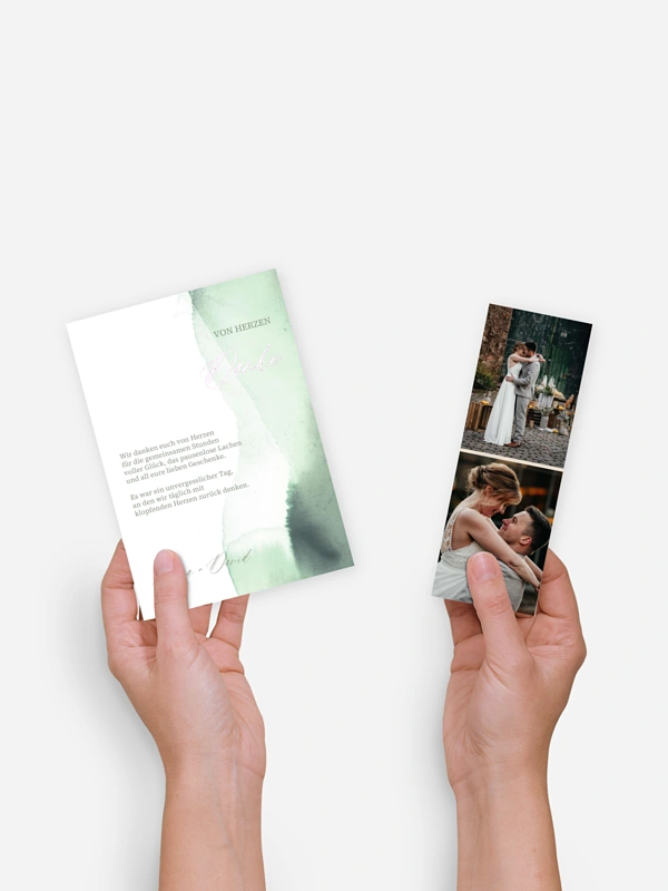 Dankeskarte Hochzeit Typo Love