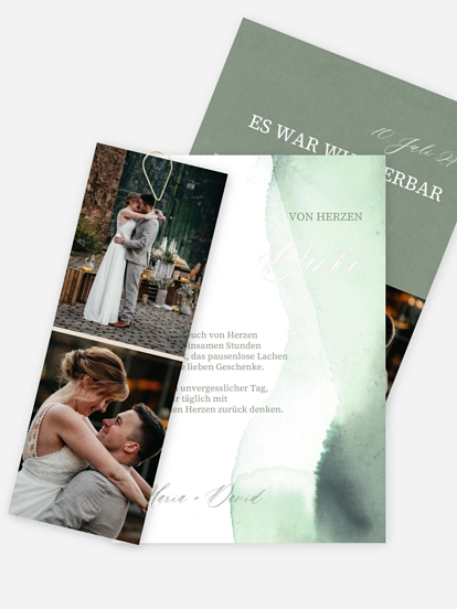 Dankeskarte Hochzeit Typo Love