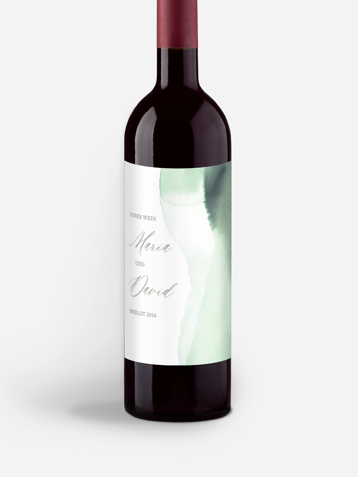 Flaschenetikett Hochzeit Typo Love