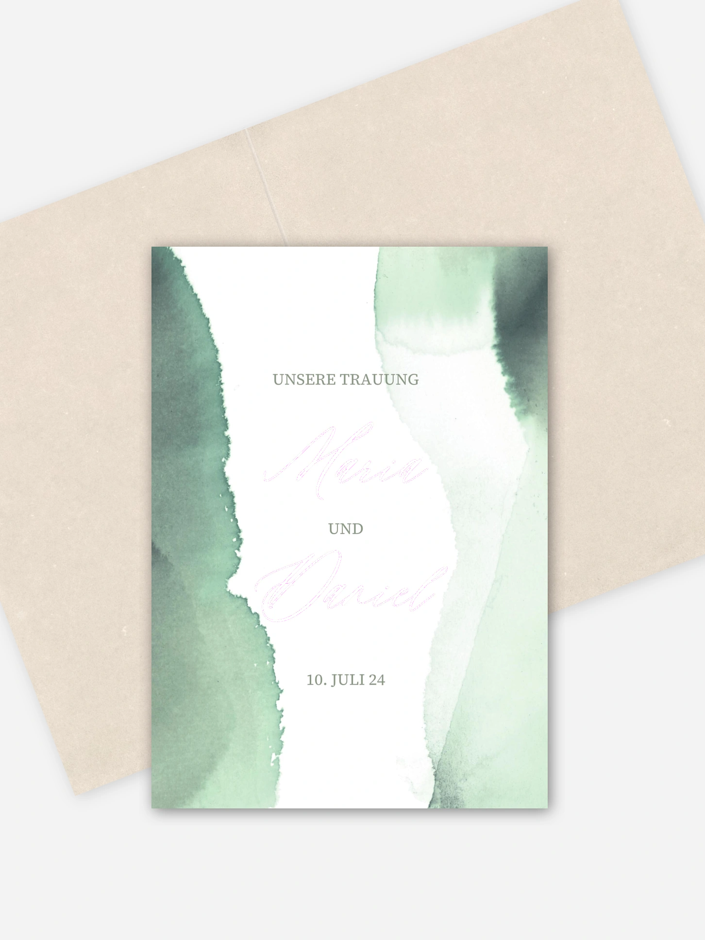 Kirchenheft Hochzeit Typo Love
