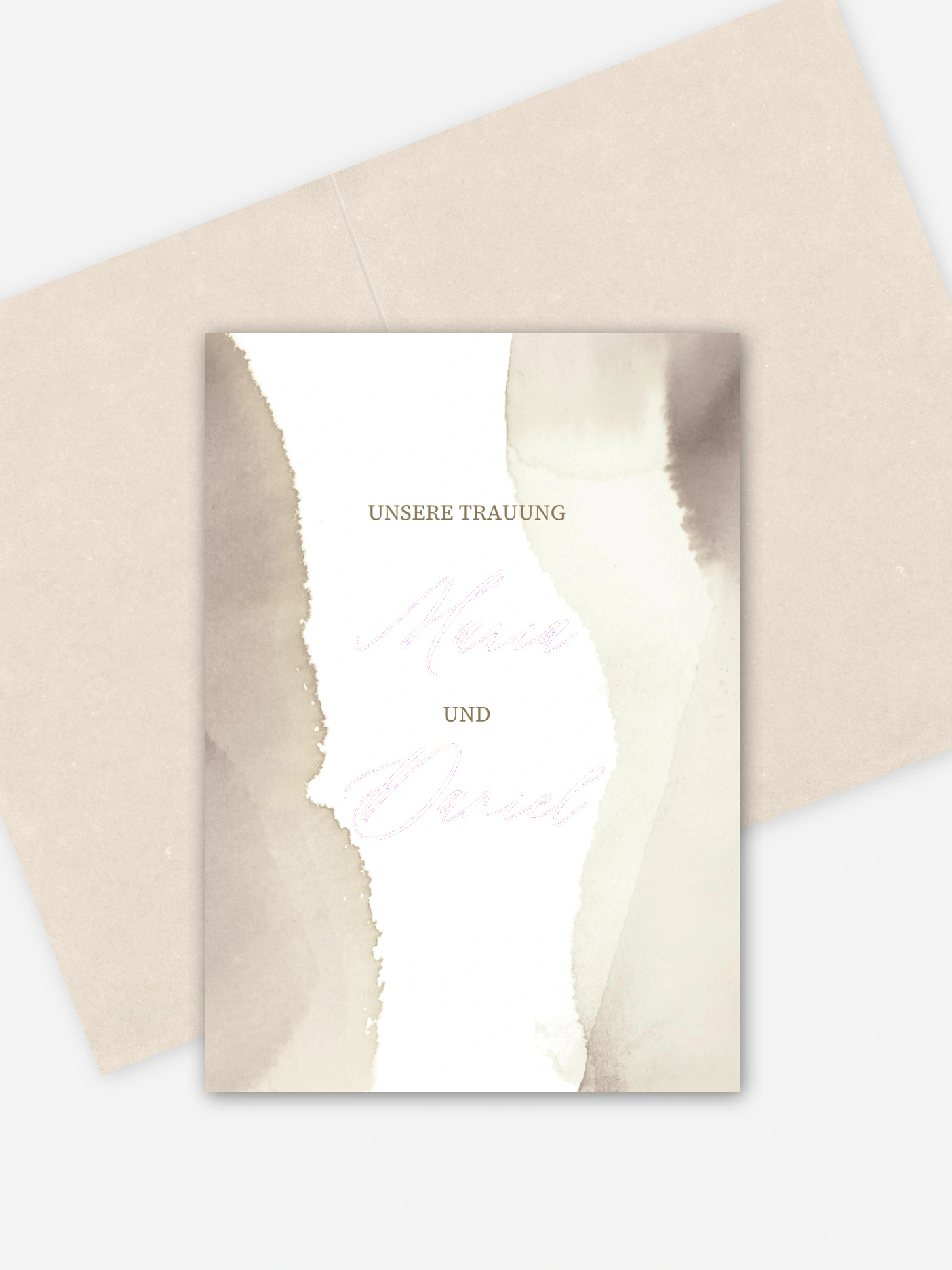 Kirchenheft Hochzeit Typo Love