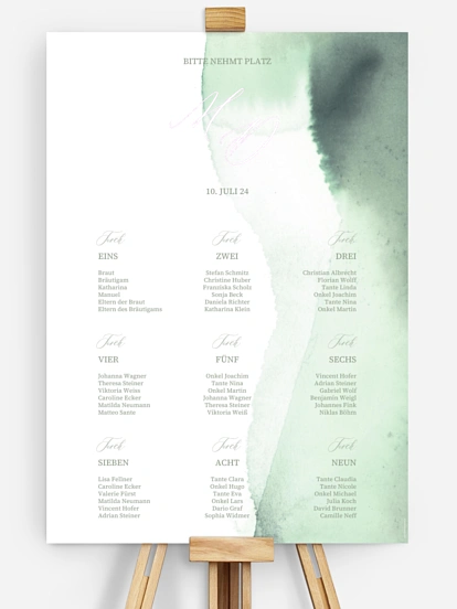 Sitzplan Plakat Typo Love
