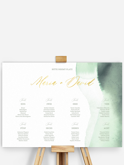 Sitzplan Plakat Typo Love