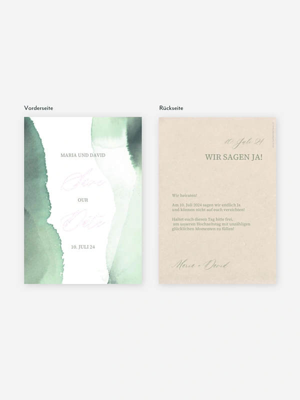 Save-the-Date Karte Typo Love