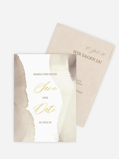 Save-the-Date Karte Typo Love