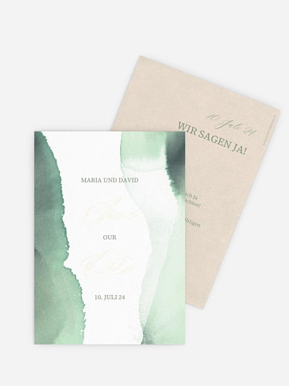 Save-the-Date Karte Typo Love