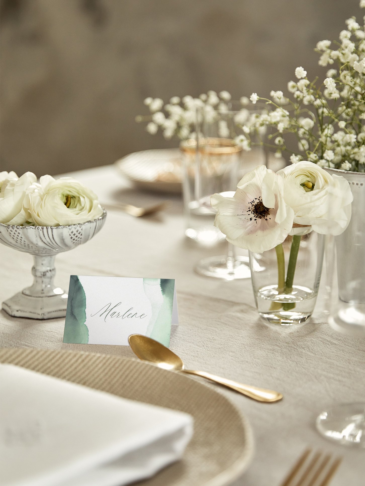 Tischkarte Hochzeit Typo Love