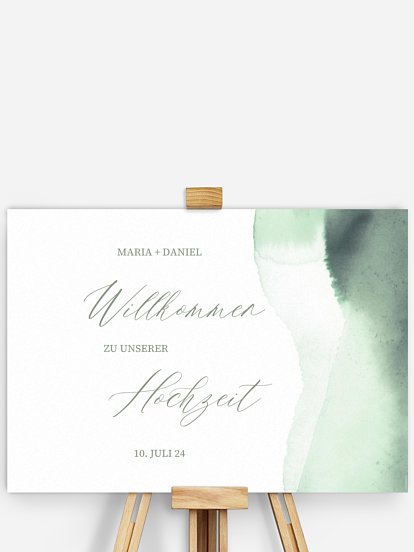 Willkommensschild Typo Love