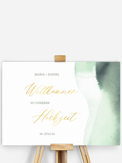 Willkommensschild Typo Love