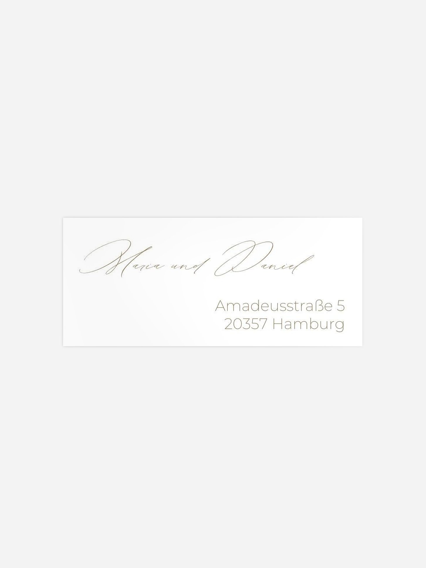 Absenderaufkleber Hochzeit Paper Love