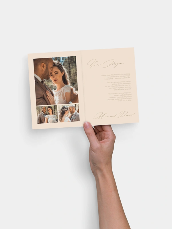 Dankeskarte Hochzeit Paper Love