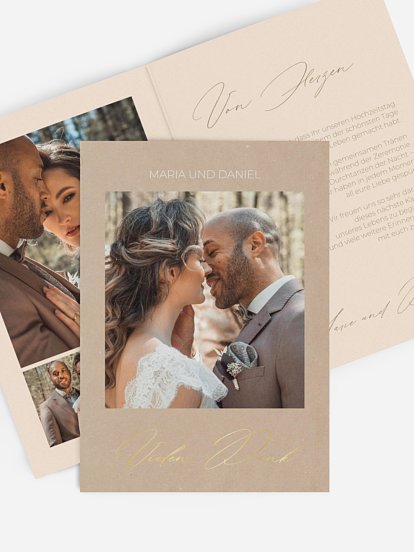 Dankeskarte Hochzeit Paper Love