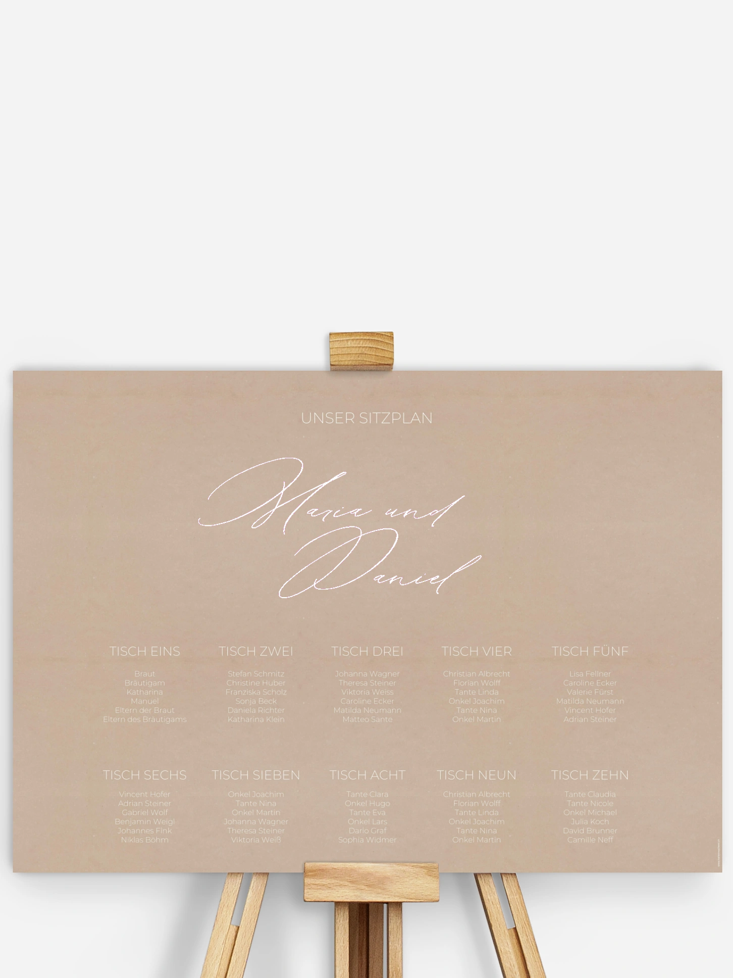Sitzplan Plakat Paper Love
