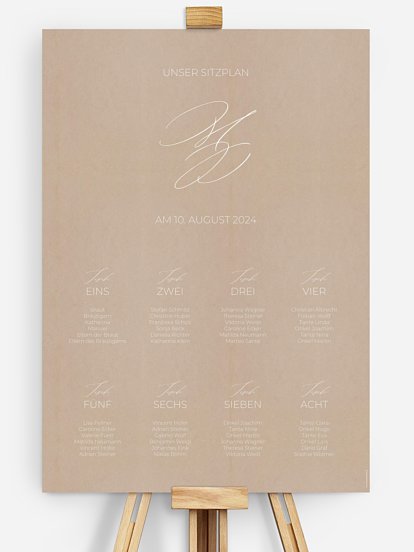 Sitzplan Plakat Paper Love