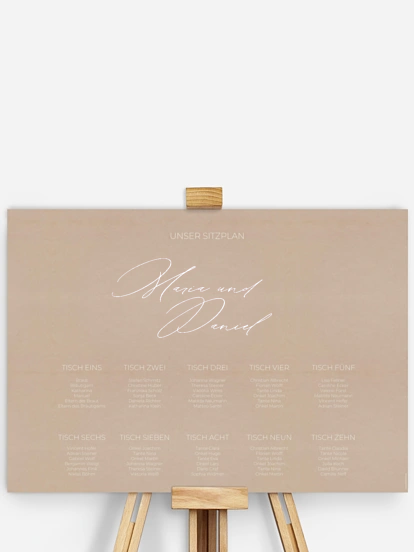Sitzplan Plakat Paper Love