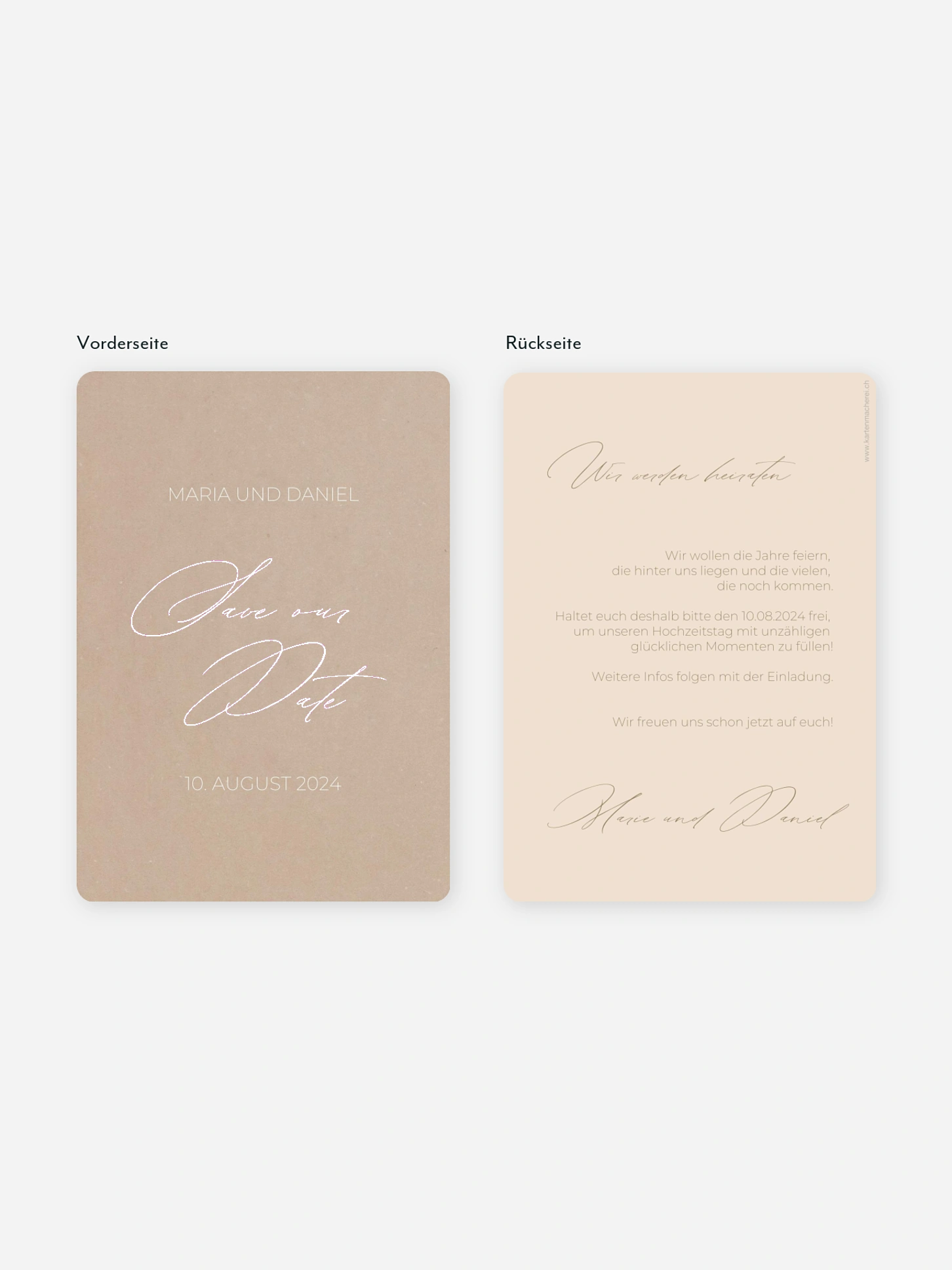 Save-the-Date Karte Paper Love