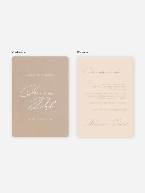 Save-the-Date Karte Paper Love