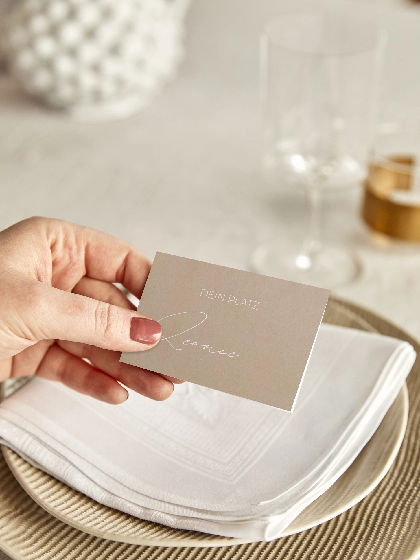 Tischkarte Hochzeit Paper Love